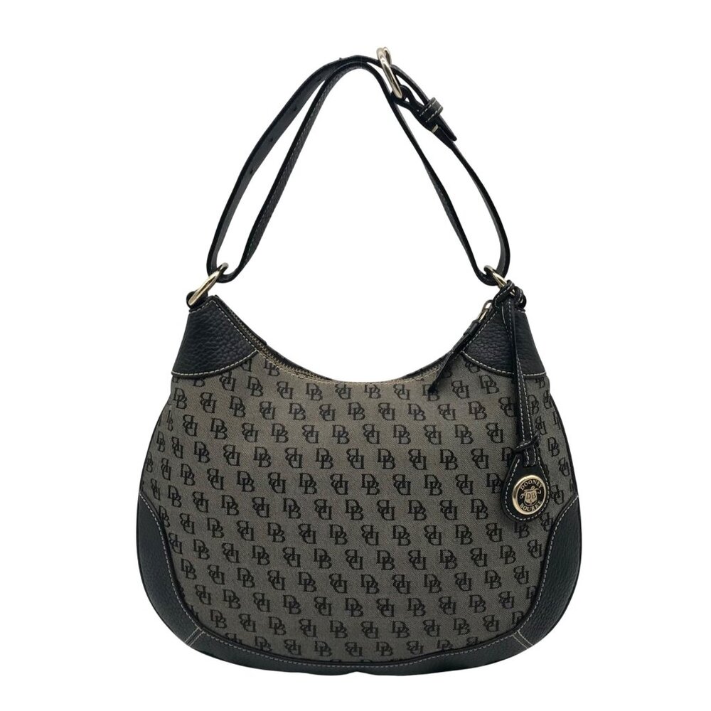 Dooney & Bourke Gray Monogram Canvas Shoulder Bag